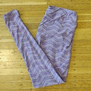 LuLaRoe TC Purple Chevron